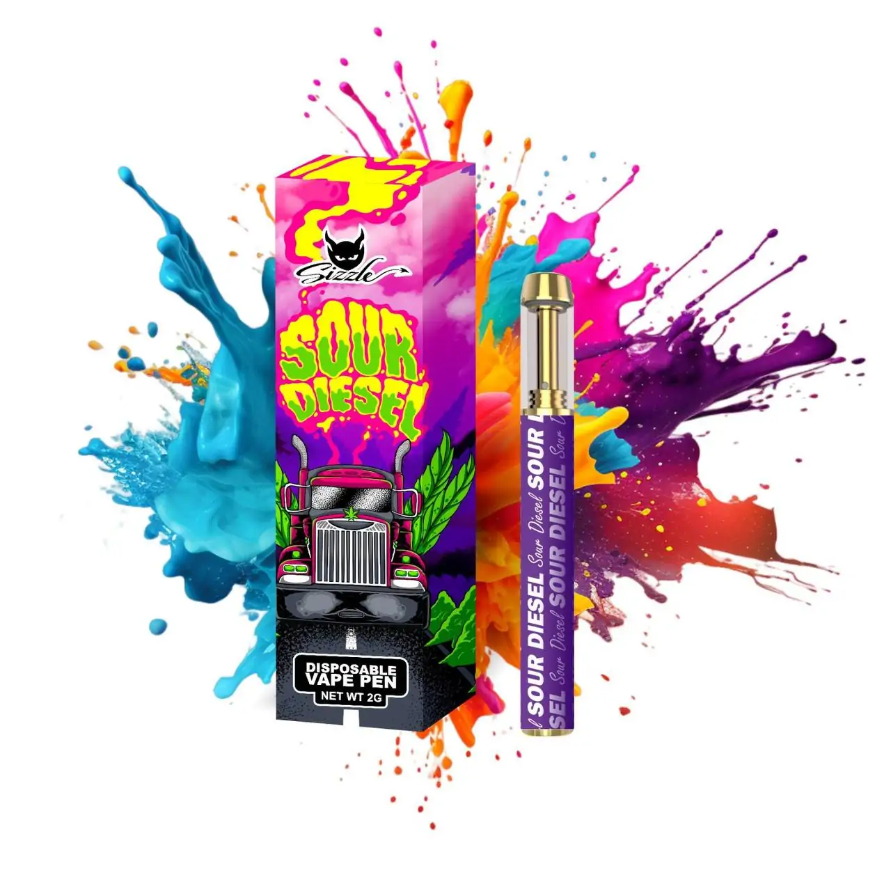 Sizzle – Sour Diesel Disposable Vape Pen 2g