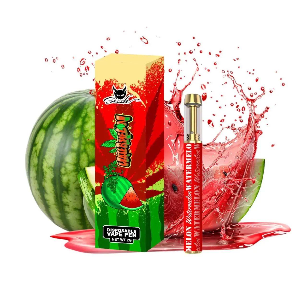 Sizzle – Watermelon Disposable Vape Pen 2g